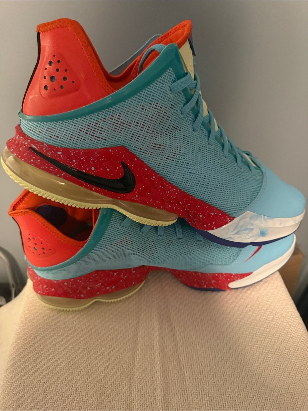 Nike LeBron 19 Low Blue Chill-D09828-400 New without Box Sz 18 - Picture 5 of 7
